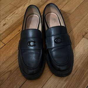 Coach Black Leather Loafers